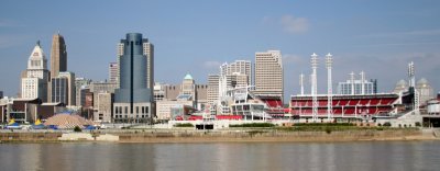 Great American Ball Park and downtown Cincinnati