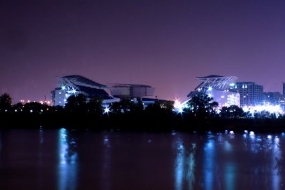 Paul Brown Stadium at night in Cincinnati, Ohio