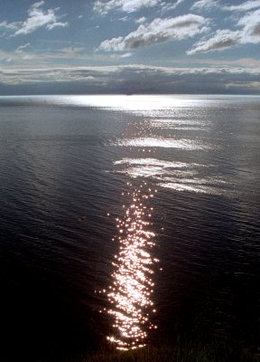 Moonbeams on Water in Iceland