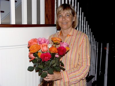 Roses from her son