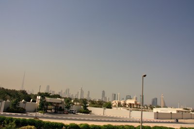 City covered with the Sand Storm mist