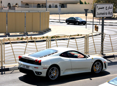 Ferari, a very common sight and brand in Dubai