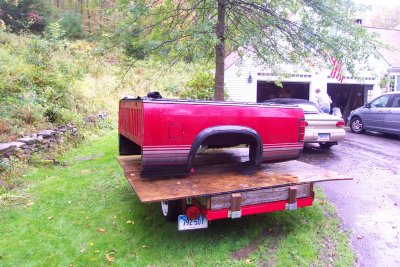 bed on a trailer