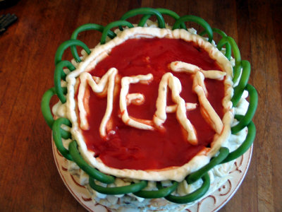 Meat cake fini!