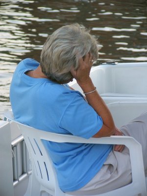 Relaxing on the yacht