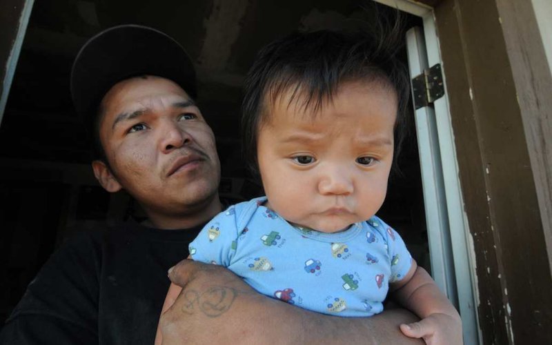 Father and Child Near Tsaile, Arizona