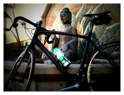 Meditation with Buddha and Bicycle