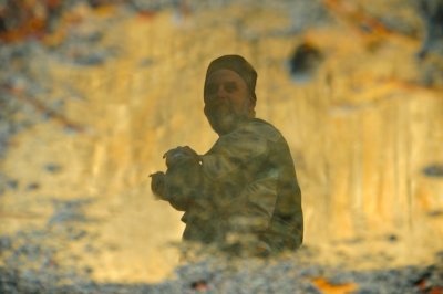 In Reflection in a Rain Puddle - Below El Capitan