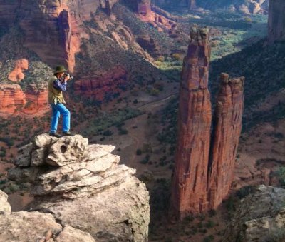 Photographing Spider Rock, Canyon de Chelly