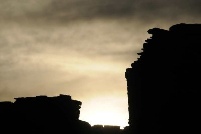 Chaco Ruins in Silhouette