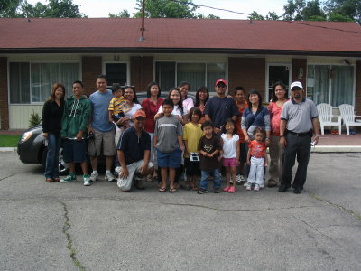 Group picture before leaving Crystal beach motel