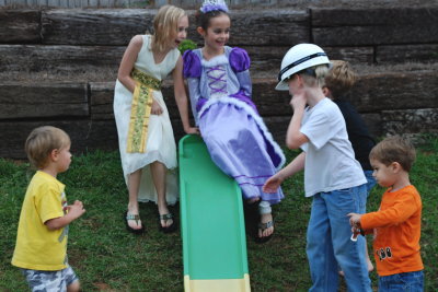 Playing before trick or treating