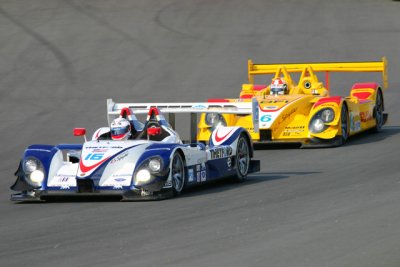 Dyson Porsche followed by a Penske Porsche in T4