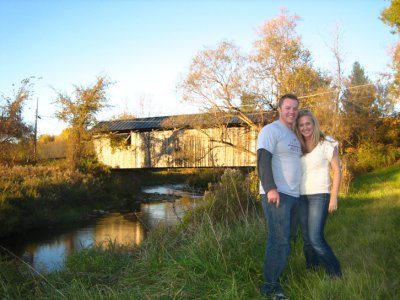 Linds and I, and a Vermont covered bridge