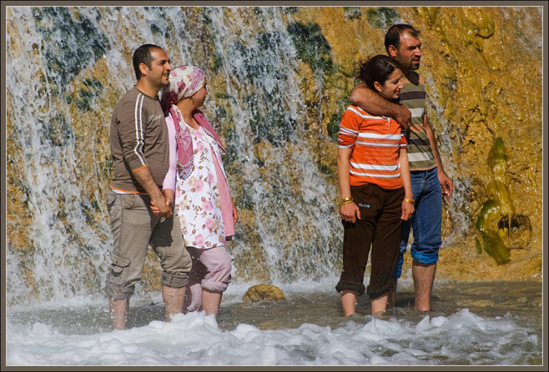 In the Muradiye waterfall