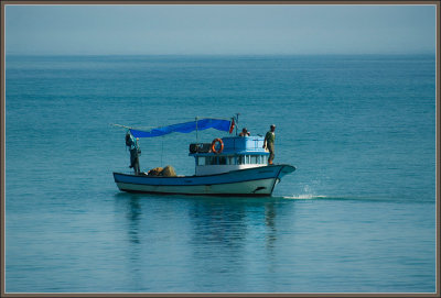 A fisherman in the Black Sea