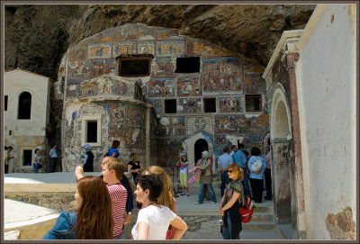 People in the Sumela monastery