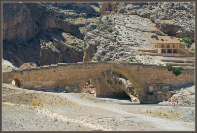 The Roman bridge on the Euphrates river