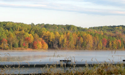 Fall colors across the lake