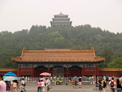 Jingshan Park and Pavilion on top of hill