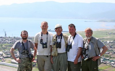 Birding team with guide Igor Fefelov, Krister, Hans, Johan & Stig
