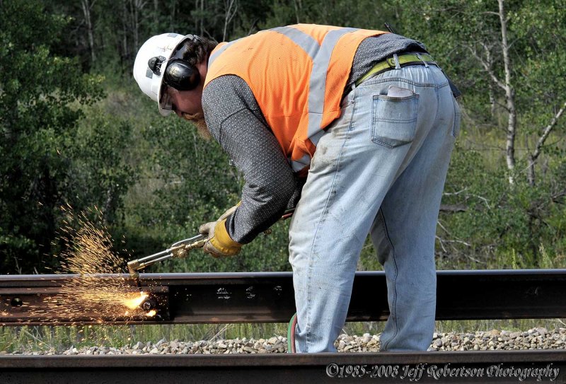 Torching a seized track bolt