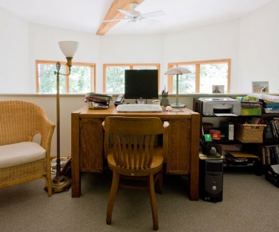 office in loft with views to Yellow Creek