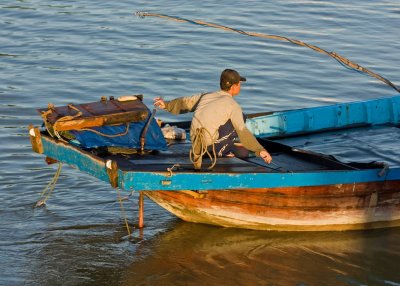 Coming home after a night of fishing