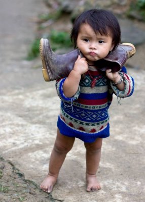 Northern Vietnam -  Hmong kids at play