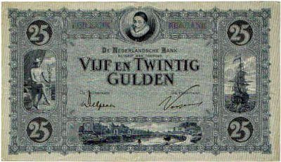 Twenty-five guilders banknote in 1927, that was big money