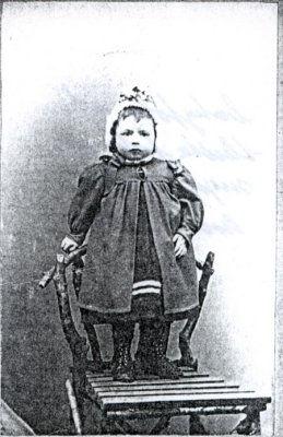 Francisca Milani in her best dress around 1900