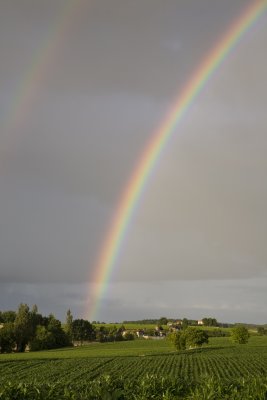 Rainbow in Charente the day after the wedding