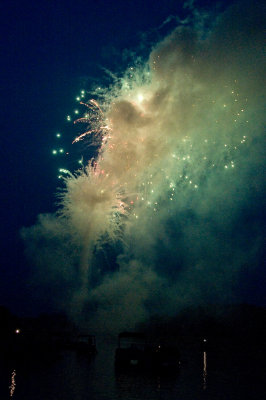 Fireworks on Lake Montclair