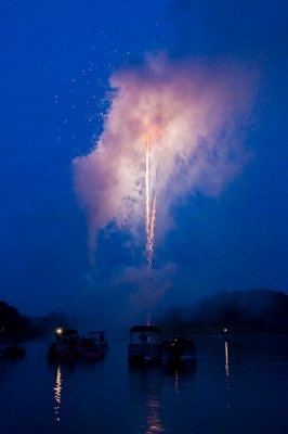 Fireworks on Lake Montclair