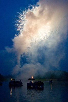 Fireworks on Lake Montclair