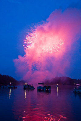 Fireworks on Lake Montclair