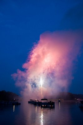 Fireworks on Lake Montclair