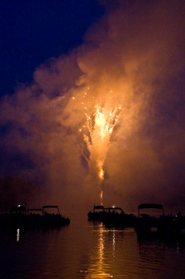 Fireworks on Lake Montclair