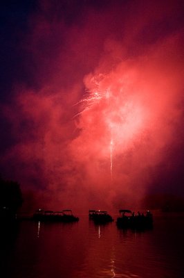 Fireworks on Lake Montclair