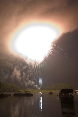 Fireworks on Lake Montclair