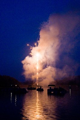 Fireworks on Lake Montclair