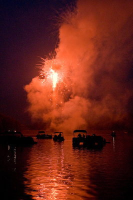 Fireworks on Lake Montclair