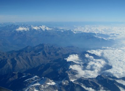 Above the clouds over the Alps