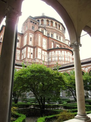 Dome of Santa Maria delle Grazie from interior Garden