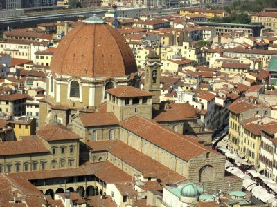 San Lorenzo and outdoor market from Dome