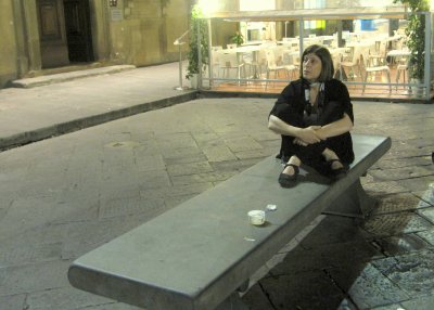 Deb Relaxing at Piazza Del Duomo