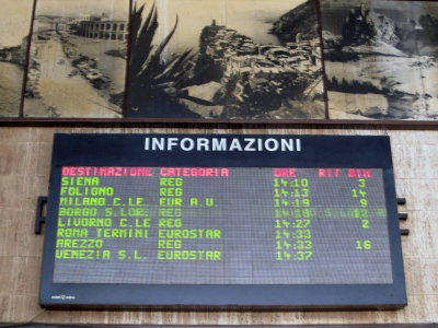 Departures - Roma Termini is our train