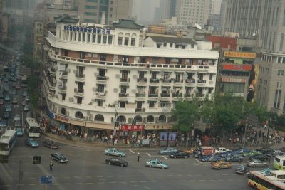 View from Shanghai Urban Planning Centre of roads near People's Square