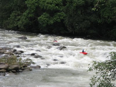 On the day before I left town, I rafted the lower Chiriqui river, a class IV run.  This was the biggest rapid, and was a blast!