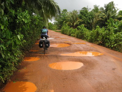 We rode through some pretty heavy rains, but usually managed to find a sheltered spot to avoid the worst of it